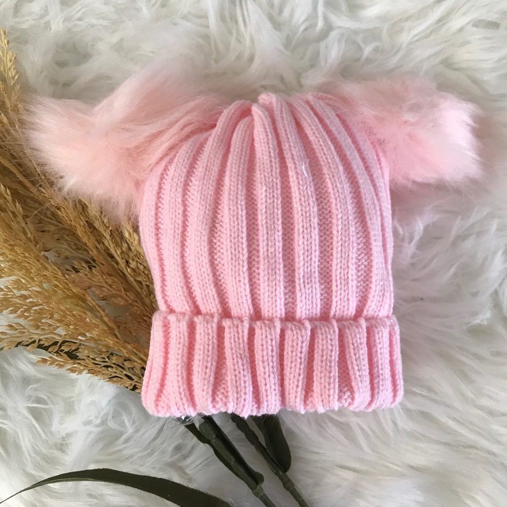 Baby unisex knitted beanie with Pom Pom